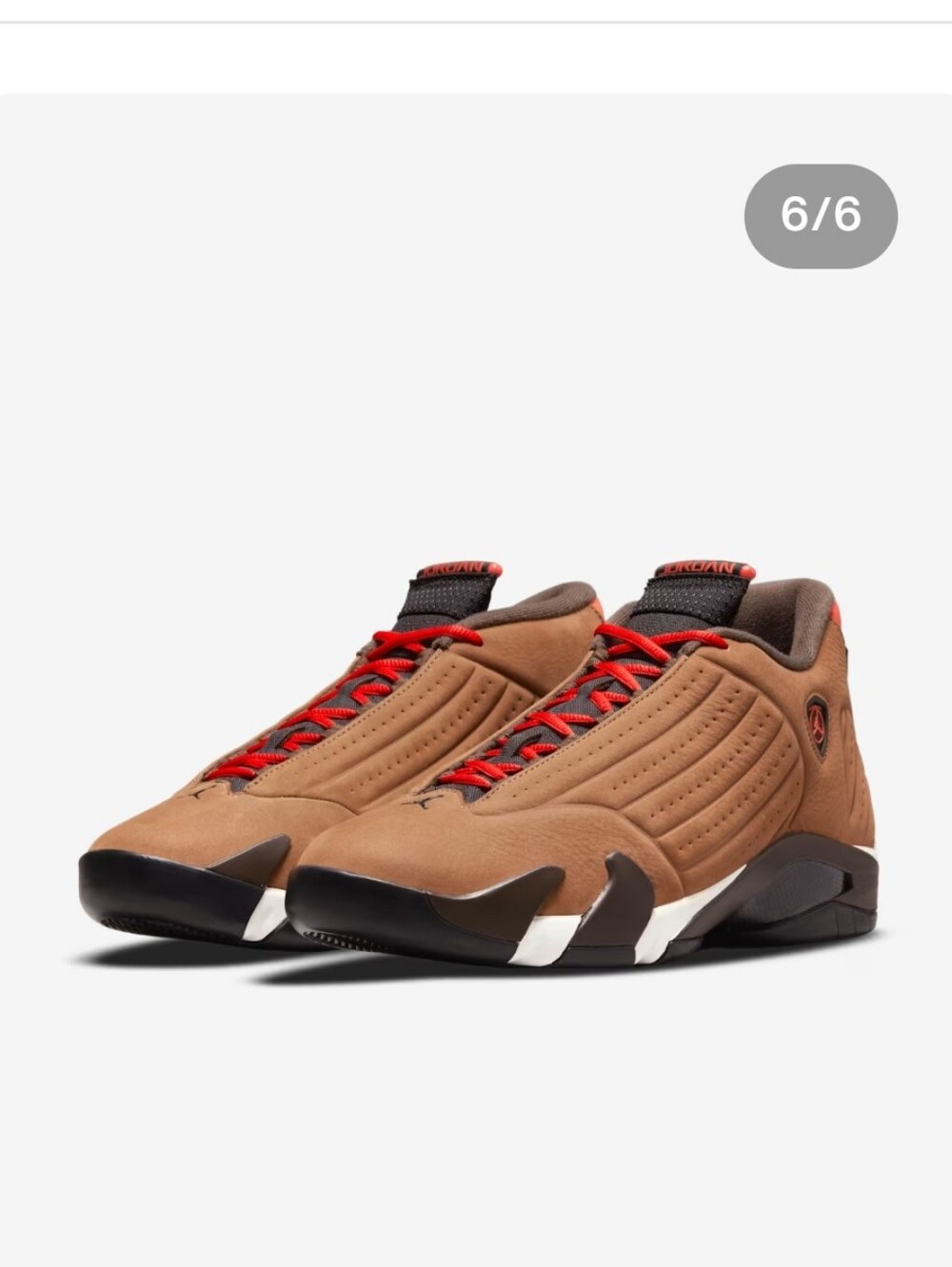 Air Jordan 14 Winterized Men's Tan and Red Retro Sneakers